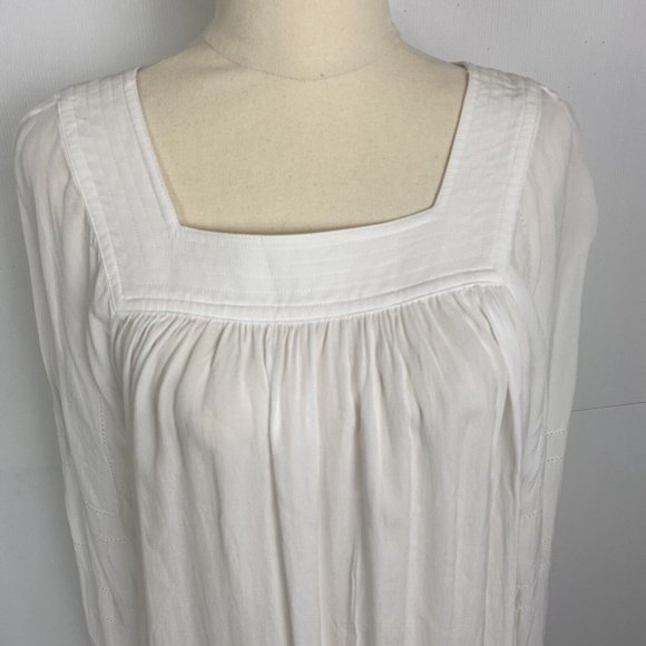 Witchery Size 10 Women's Top Blouse White Relaxed Long Sleeve - Picture 2 of 11